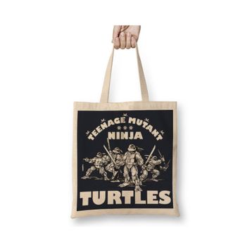 Baskı Dükkanı Ninja Turtes Old School Turtles Bez Kadın Günlük Çanta
