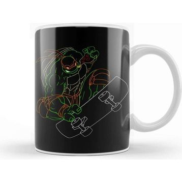 Baskı Dükkanı Ninja Turtles Neon 90's Ninja Turtle Michelangelo Kupa