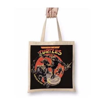 Baskı Dükkanı Ninja Turtles Turtle Power Bez Kadın Günlük Çanta