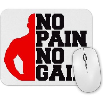 Baskı Dükkanı No Pain No Gain Vector Style Mouse Pad