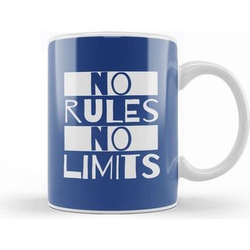 Baskı Dükkanı No Rules No Limits Slogan Kupa