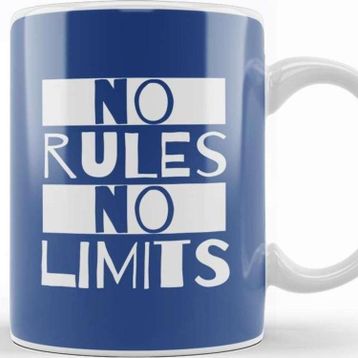 Baskı Dükkanı No Rules No Limits Slogan Kupa