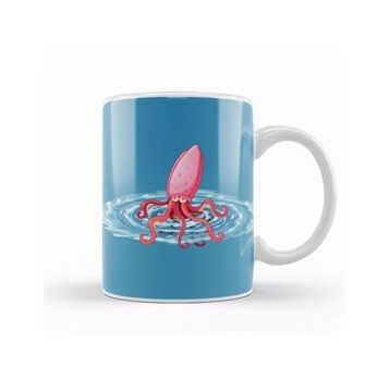 Baskı Dükkanı Octopus Illustration Kupa