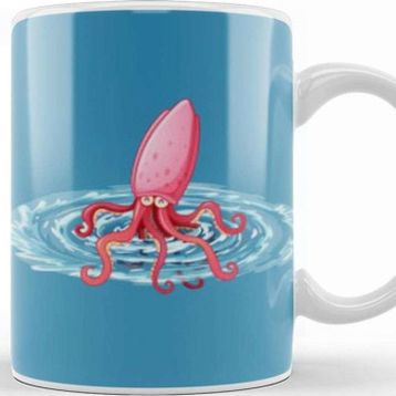 Baskı Dükkanı Octopus Illustration Kupa