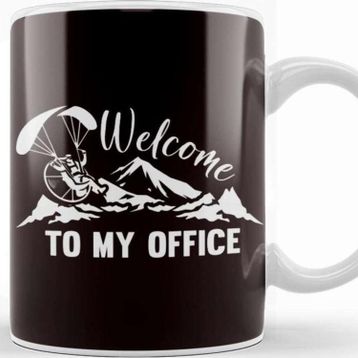 Baskı Dükkanı Office Sky Paramotor Paraglider Ppg Paramotoring Parachuting Kupa