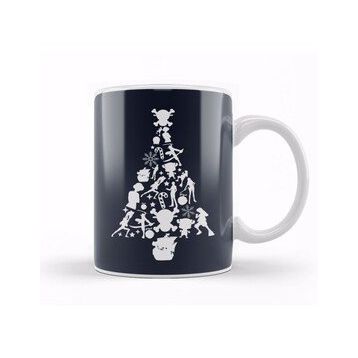 Baskı Dükkanı One Piece Christmas Tree Silhouette Kupa