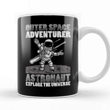 Baskı Dükkanı Outer Space Adventurer Astronaut Explore Universe Kupa