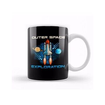 Baskı Dükkanı Outer Space Exploration Rocket Astronaut Kupa