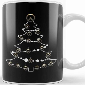 Baskı Dükkanı Overwatch Logo Christmas Tree Baubles Kupa