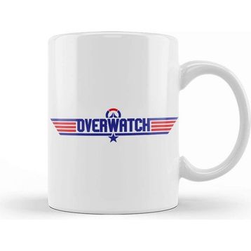 Baskı Dükkanı Overwatch Top Gun Logo Kupa