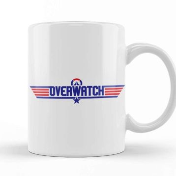 Baskı Dükkanı Overwatch Top Gun Logo Kupa