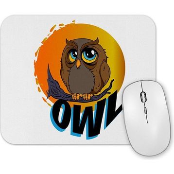 Baskı Dükkanı Owl Baykuş Mouse Pad