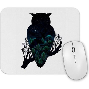 Baskı Dükkanı Owl Night Baykuş Mouse Pad