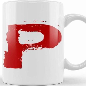 Baskı Dükkanı P Harfi Kupa Bardak