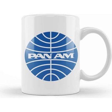 Baskı Dükkanı Pan Am Defunct Airline Logo Grey Version Kupa