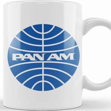 Baskı Dükkanı Pan Am Defunct Airline Logo Grey Version Kupa