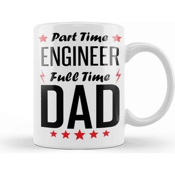 Baskı Dükkanı Part Time Engineer Full Time Dad Kupa