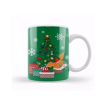 Baskı Dükkanı Patamon Around The Christmas Tree Digimon Kupa