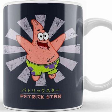 Baskı Dükkanı Patrick Star Retro Japanese Kupa