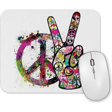 Baskı Dükkanı Peace Barış Simge Mouse Pad