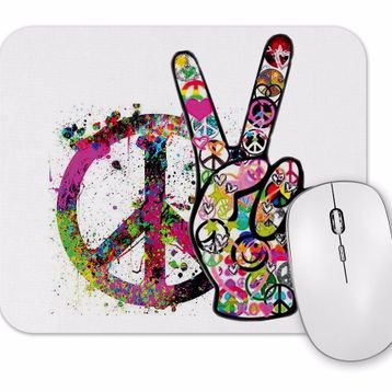 Baskı Dükkanı Peace Barış Simge Mouse Pad