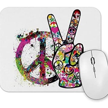 Baskı Dükkanı Peace Barış Simge Mouse Pad