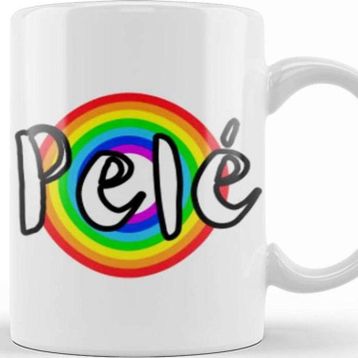 Baskı Dükkanı Pelé Retro Rainbow Style Kupa
