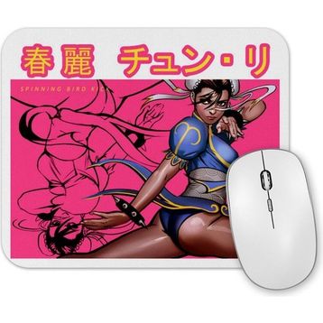 Baskı Dükkanı Pembe Street Fighter Chun Li Mouse Pad