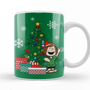 Baskı Dükkanı Peppermint Patty Around The Christmas Tree Peanuts Kupa