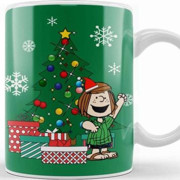 Baskı Dükkanı Peppermint Patty Around The Christmas Tree Peanuts Kupa