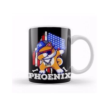 Baskı Dükkanı Phoenix City Dabbing Dog Kupa