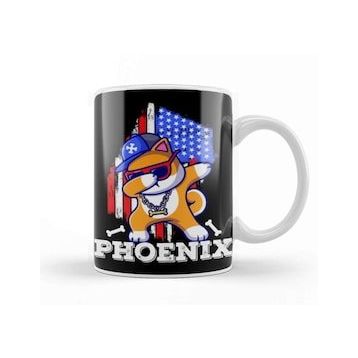 Baskı Dükkanı Phoenix City Dabbing Dog Kupa