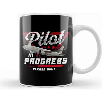 Baskı Dükkanı Pilot in Progress Please Wait Cute Future Airplane Kupa