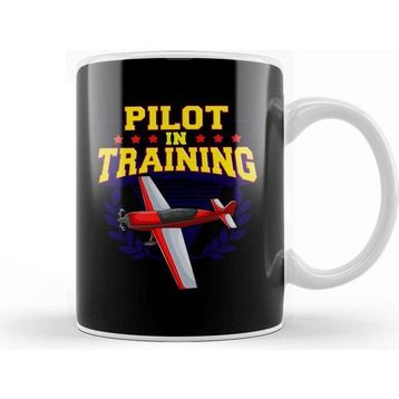 Baskı Dükkanı Pilot in Training Airplane Future Pilot Kupa