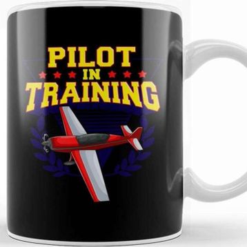 Baskı Dükkanı Pilot in Training Airplane Future Pilot Kupa