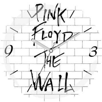 Baskı Dükkanı Pink Floyd The Wall Bombeli Gerçek Cam Duvar Saati