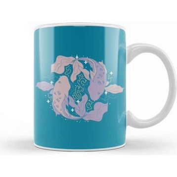 Baskı Dükkanı Pisces Fish Lilac Kupa