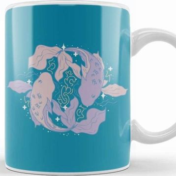 Baskı Dükkanı Pisces Fish Lilac Kupa