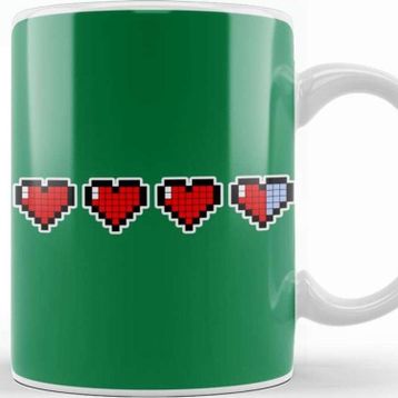 Baskı Dükkanı Pixel Hearts Video Game Kupa