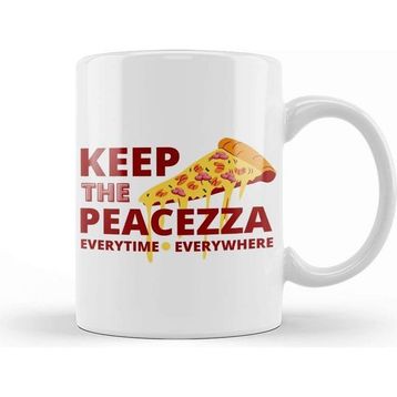 Baskı Dükkanı Pizza Keep the Peacezza Kupa