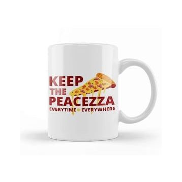 Baskı Dükkanı Pizza Keep the Peacezza Kupa