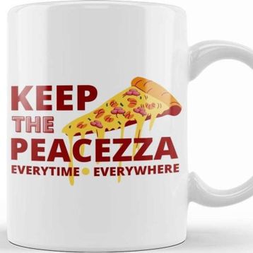 Baskı Dükkanı Pizza Keep the Peacezza Kupa