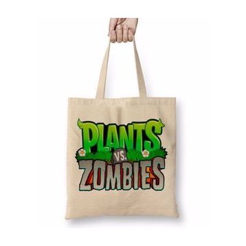 Baskı Dükkanı Plants ve Zombies Logo Bez Çanta
