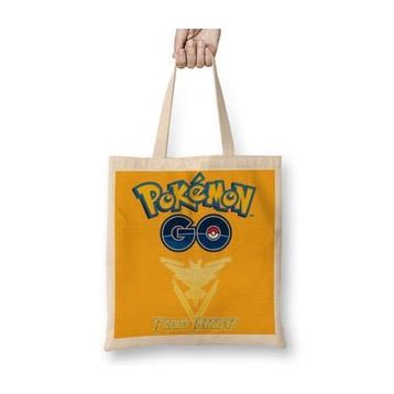 Baskı Dükkanı Pokemon Go Team Instinct Bez Çanta