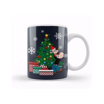 Baskı Dükkanı Popeye Around The Christmas Tree Kupa