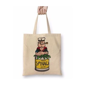 Baskı Dükkanı Popeye Spinach Temel Reis Bez Çanta
