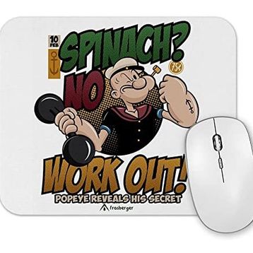 Baskı Dükkanı Popeye Work Out Temel Reis Mouse Pad