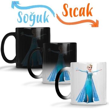 Baskı Dükkanı Porselen Beyaz Elsa Hans Frozen Anna Kupa Bardak