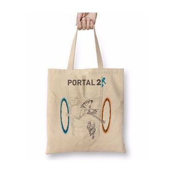 Baskı Dükkanı Portal 2 Personagens Bez Çanta