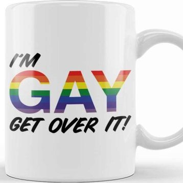 Baskı Dükkanı Pride Gay Get Over It Kupa